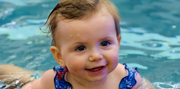 Baby swimming